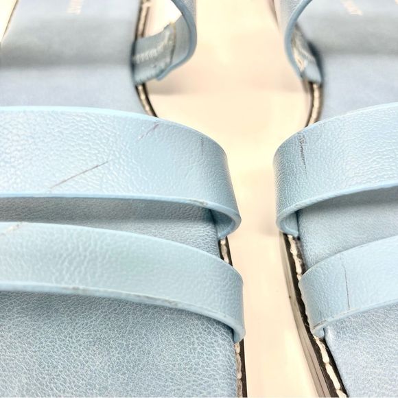 MATT & Nat Anzu Blue Vegan Strap Square Toe Sandals Size 39 - Picture 10 of 11